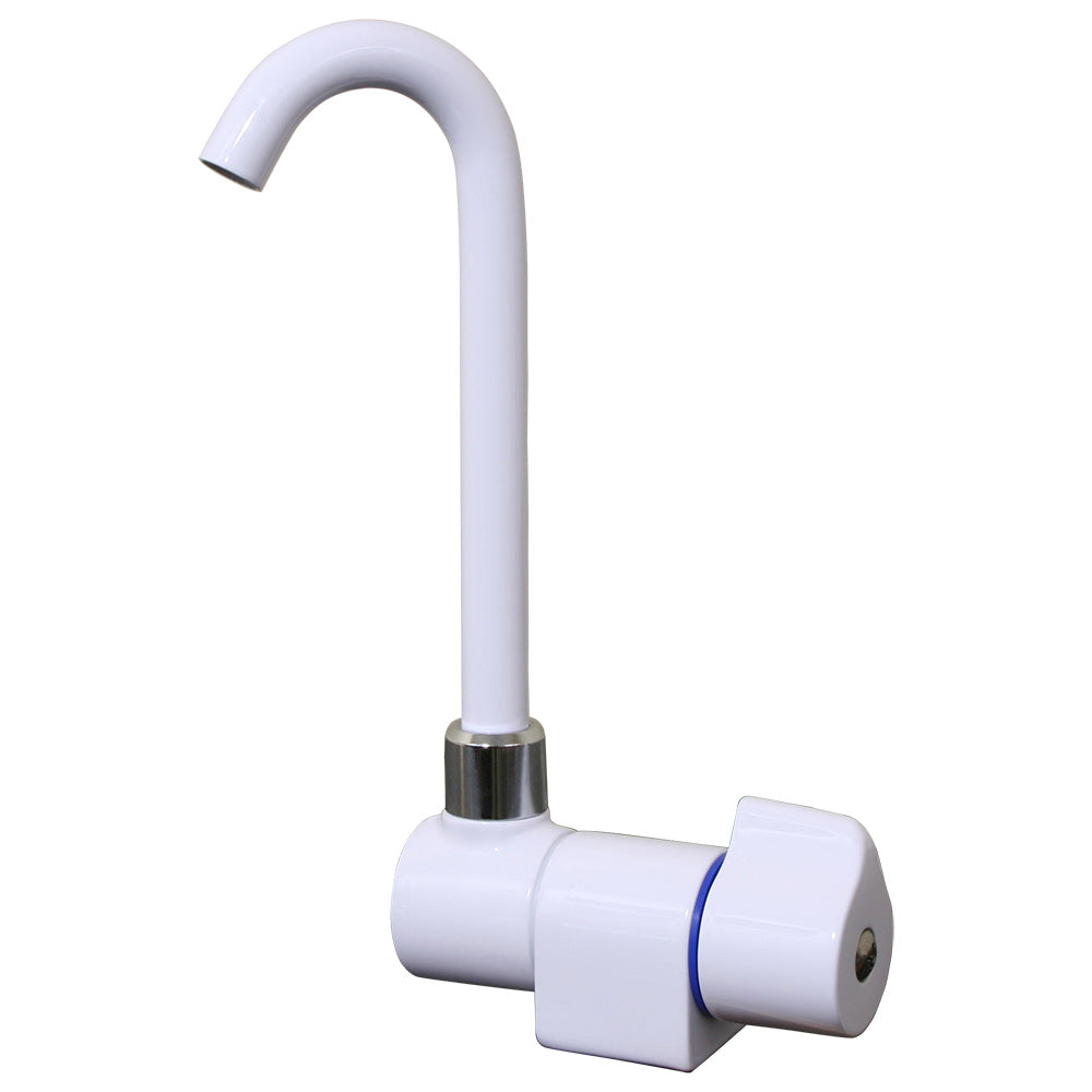 Scandvik Tall Tap wFolding Spout White Powder Coat Finish 10182P