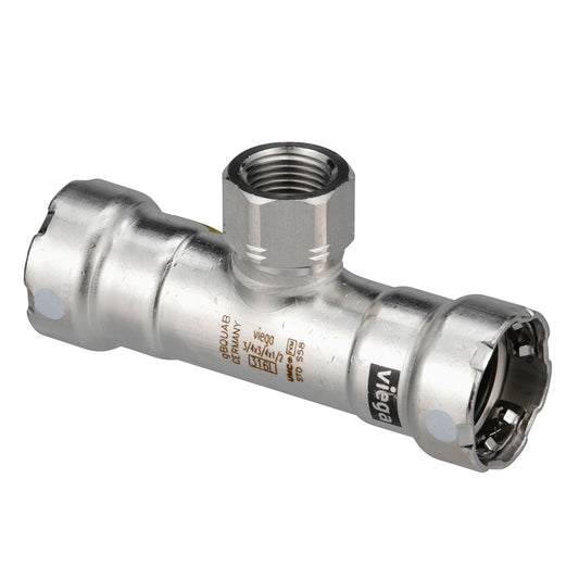 Viega MegaPress 316 FKM Tee wFPT  1 x 1 x 34 FPT 91860