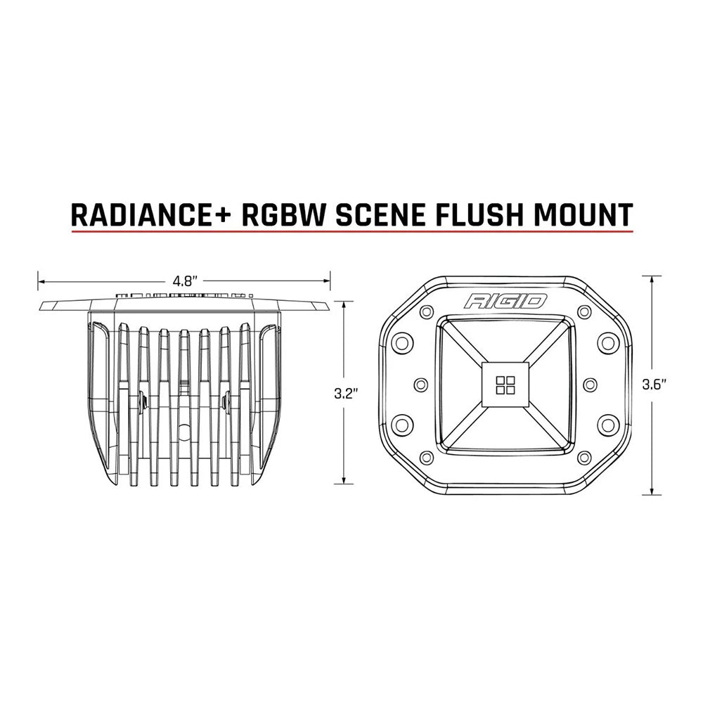 RIGID Industries Radiance Scene RGBW Flush Mount Pair 682153