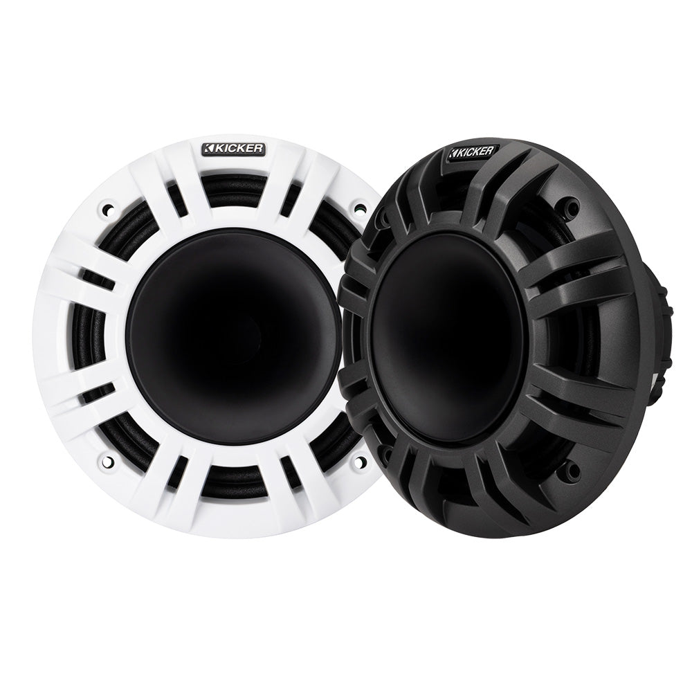 KICKER KMXL65 65 Horn Loaded Compression Speakers 4Ohm Charcoal White 48KMXL654