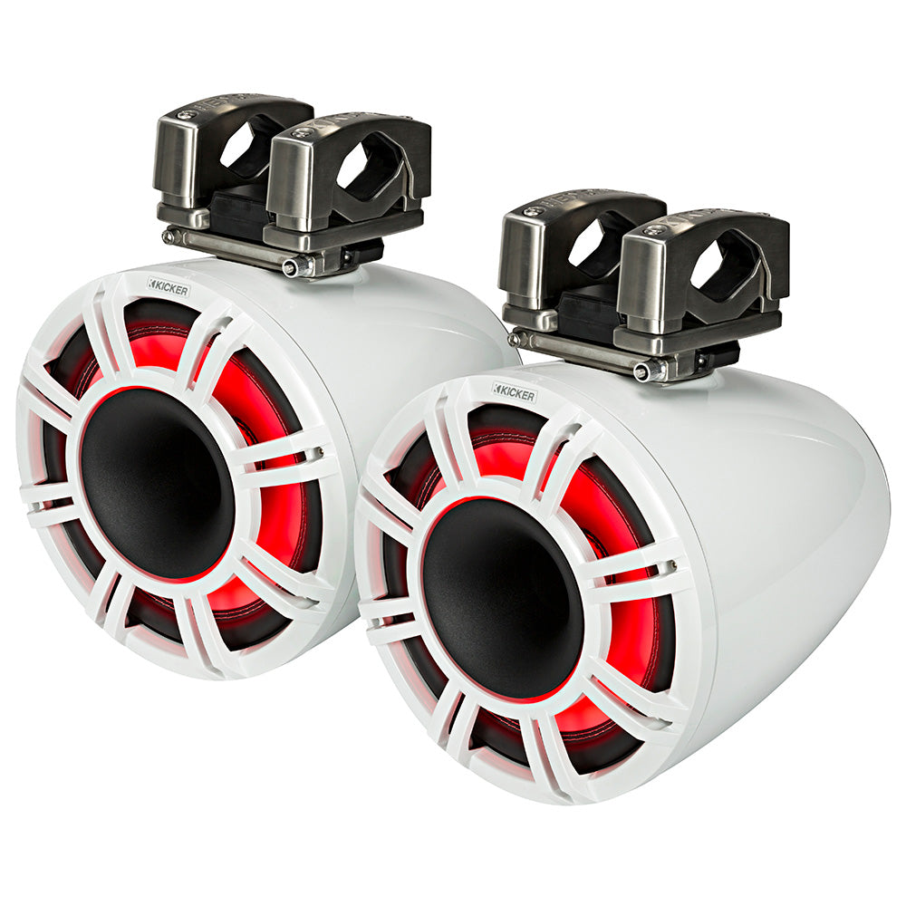 KICKER KMTC11 11 Horn Loaded Tower System 4Ohm White 44KMTC114W