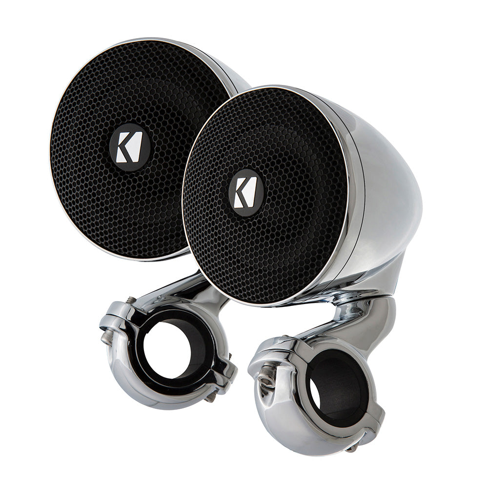 KICKER PSM 3 WeatherProof Mini Enclosed Speaker Pair 2Ohm Chrome 47PSM32