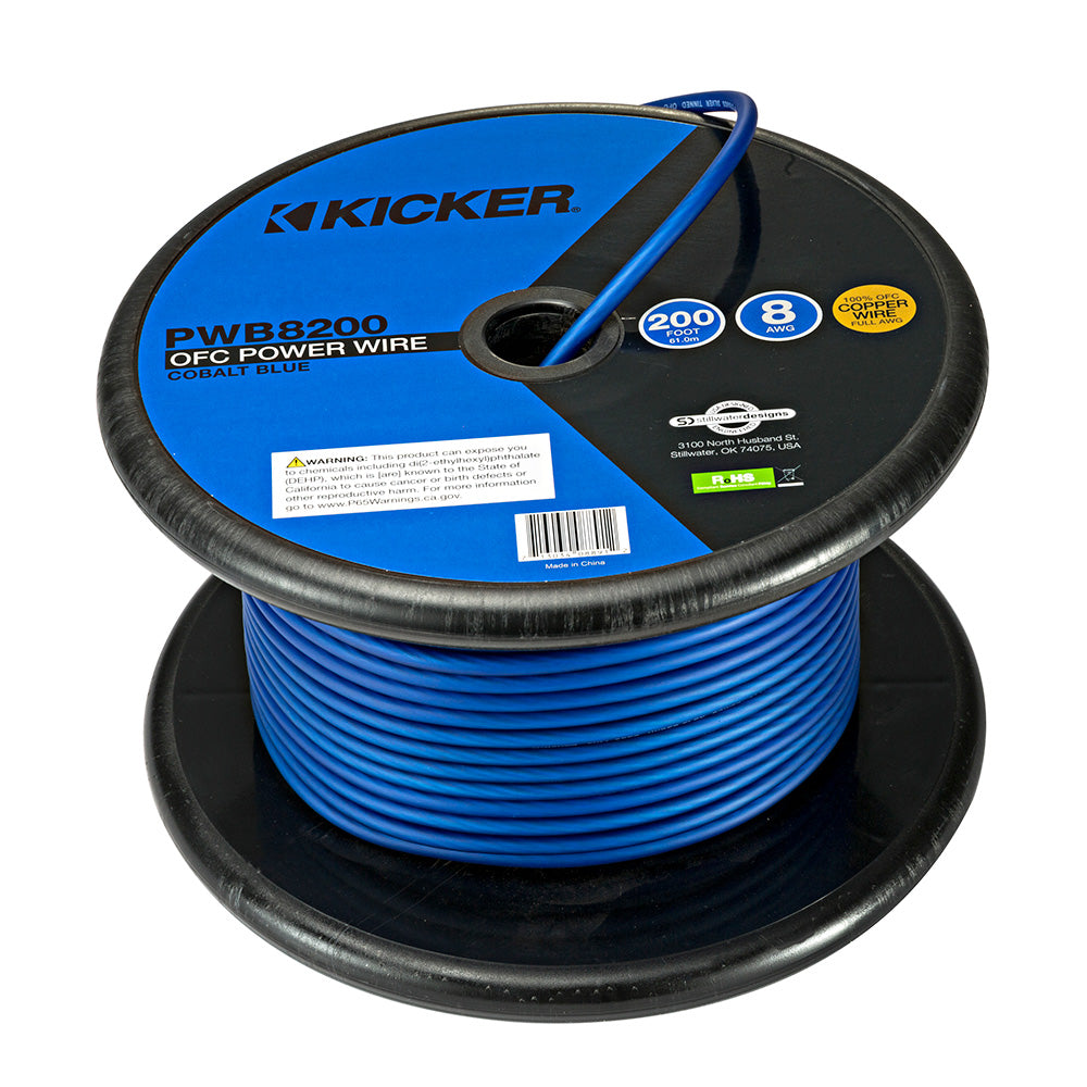 KICKER PWB8200 200 8AWG Power Wire Blue 46PWB8200