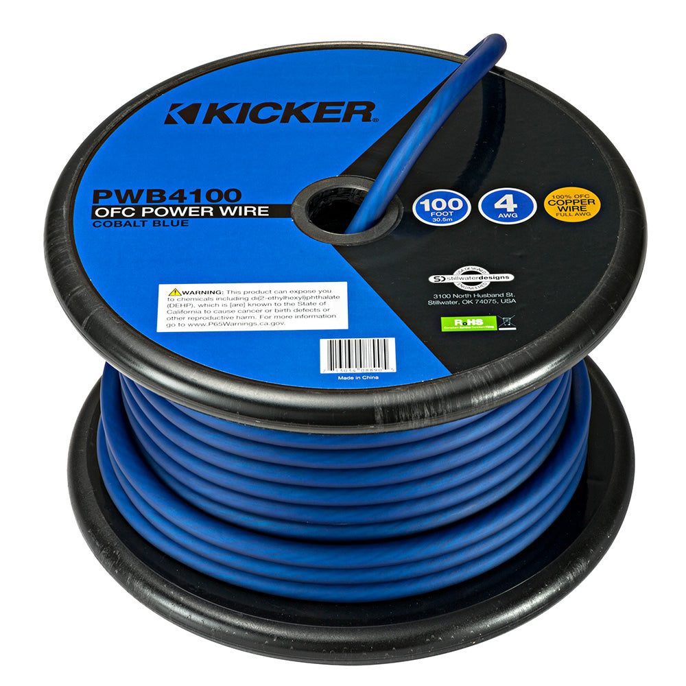 KICKER PWB4100 100 4AWG Power Wire Blue 46PWB4100