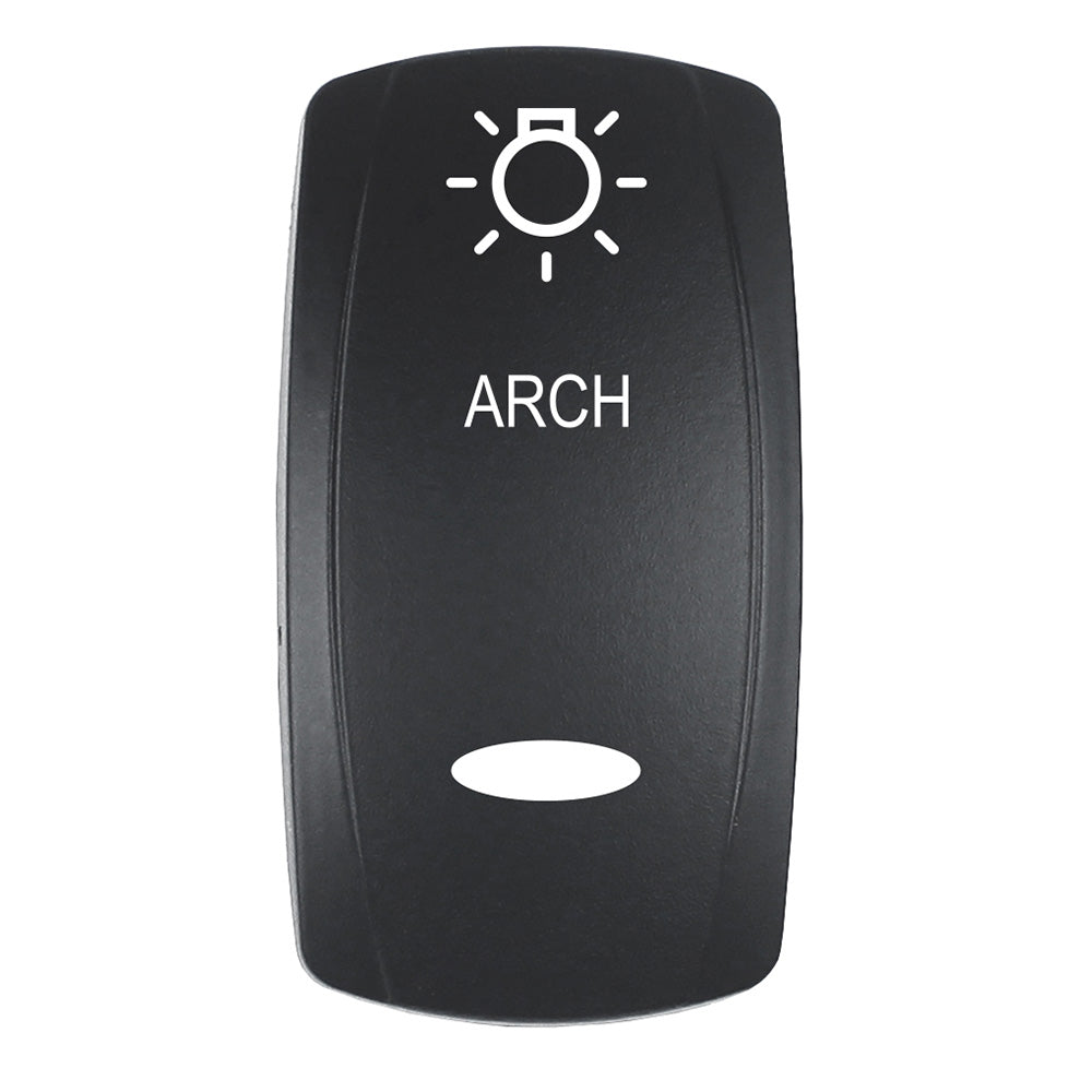 Pacer Actuator ARCH fV Series Contura Switches Black Laser Etched TopBottom Light EV2LEARCH