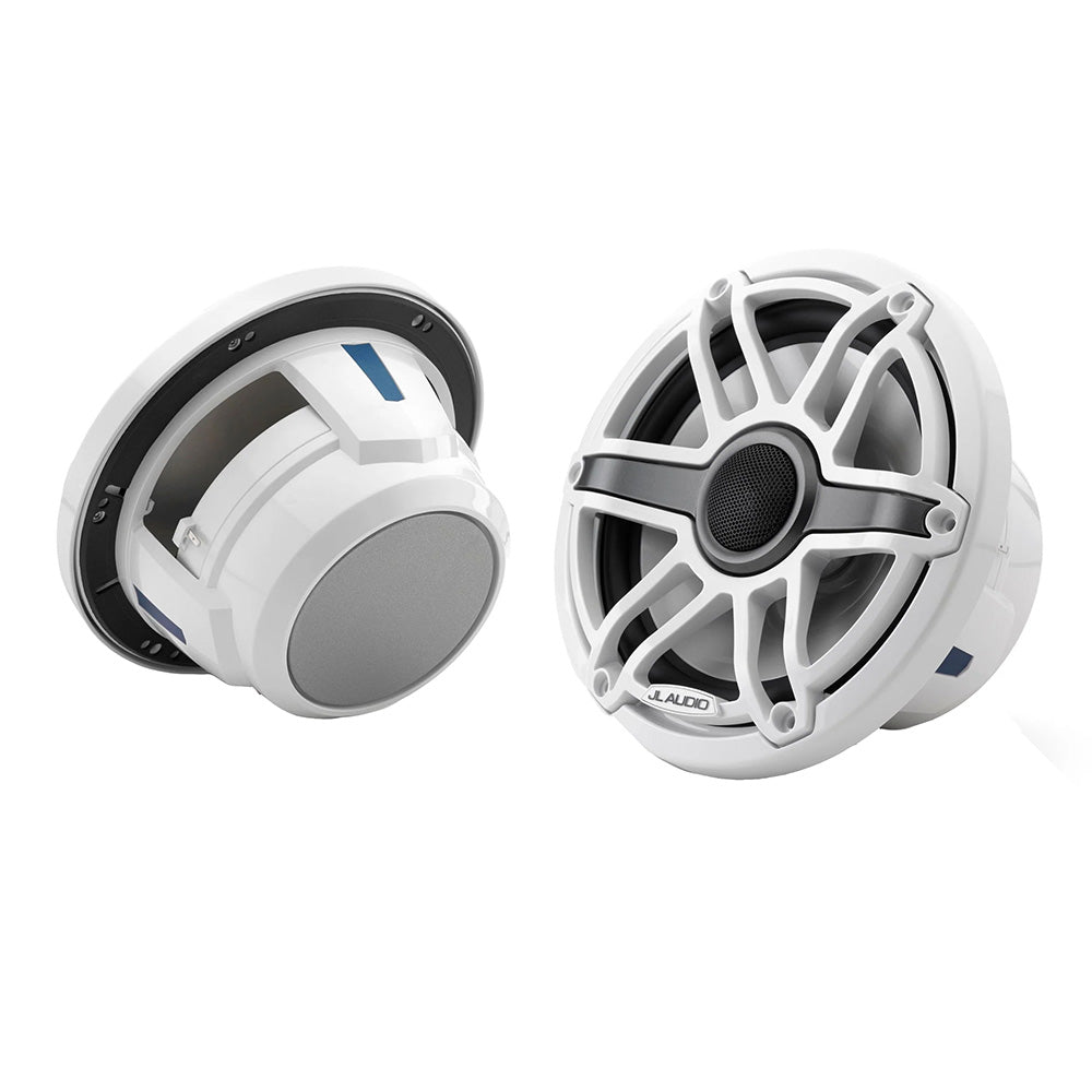JL Audio M6 Series 77 Marine Coaxial Speakers wGloss White Sport Grille M6770XSGwGw 0100307300