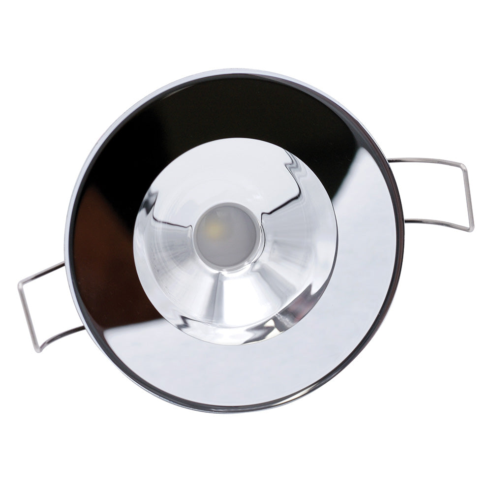 Lumitec Illusion Flush Mount LED Down Light Spectrum RGBW Cool White Mirrored Housing 117147