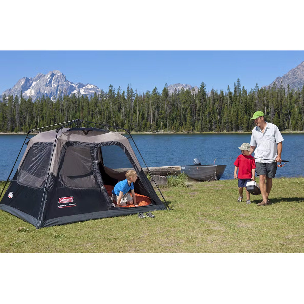 Coleman 4Person Cabin Camping Tent wInstant Setup Black 2206916