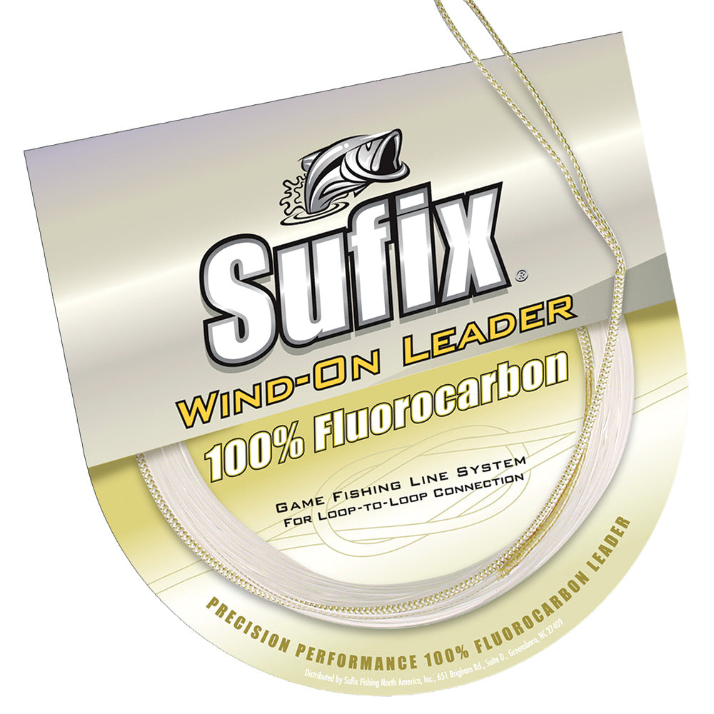 Sufix WindOn 100 Clear Fluorocarbon Leader 30lb 11 yds 700030F