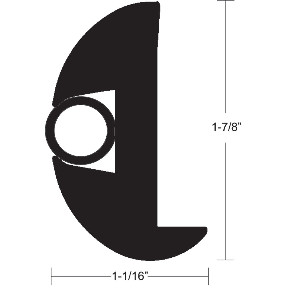 TACO Flex Vinyl Rub Rail Kit Black wBlack Insert 70 178 x 1116 V112423BBK702