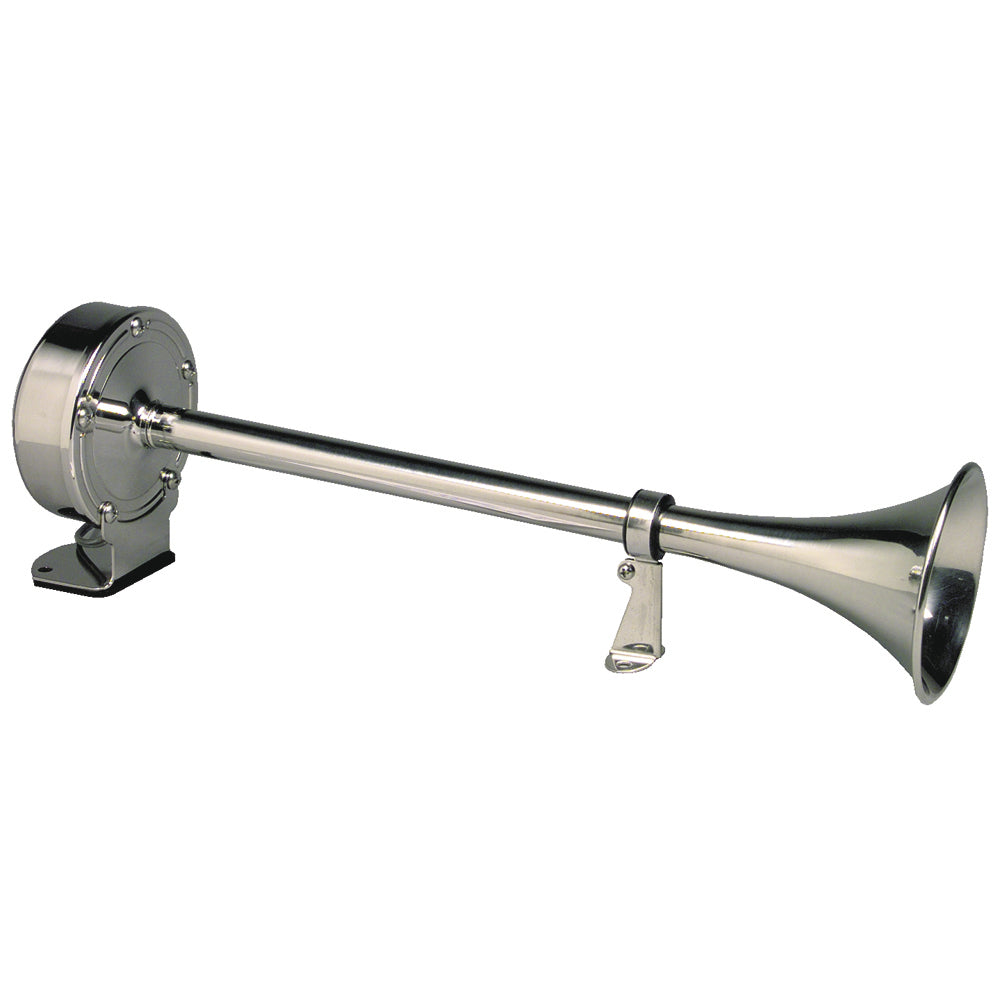 Schmitt Marine Deluxe AllStainless Single Trumpet Horn 12V 10027