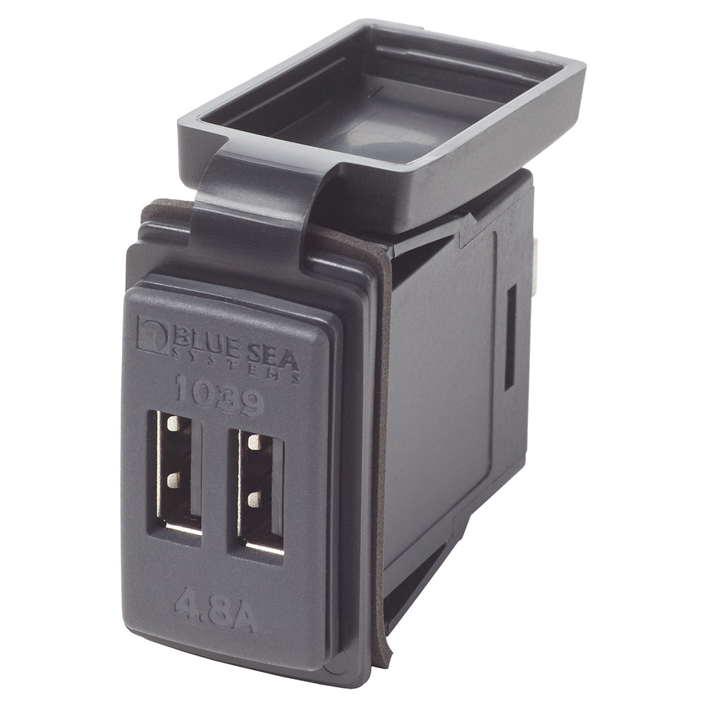 Blue Sea Dual USB Charger 24V Contura Mount 1039