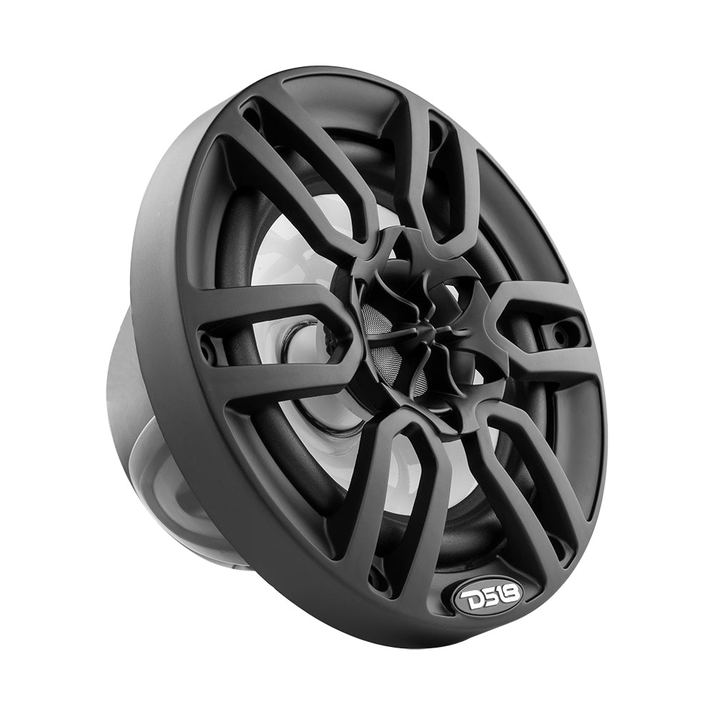 DS18 HYDRO 65 2Way Marine Speakers wRBG LED Lights 300W Matte Black NXL6BK