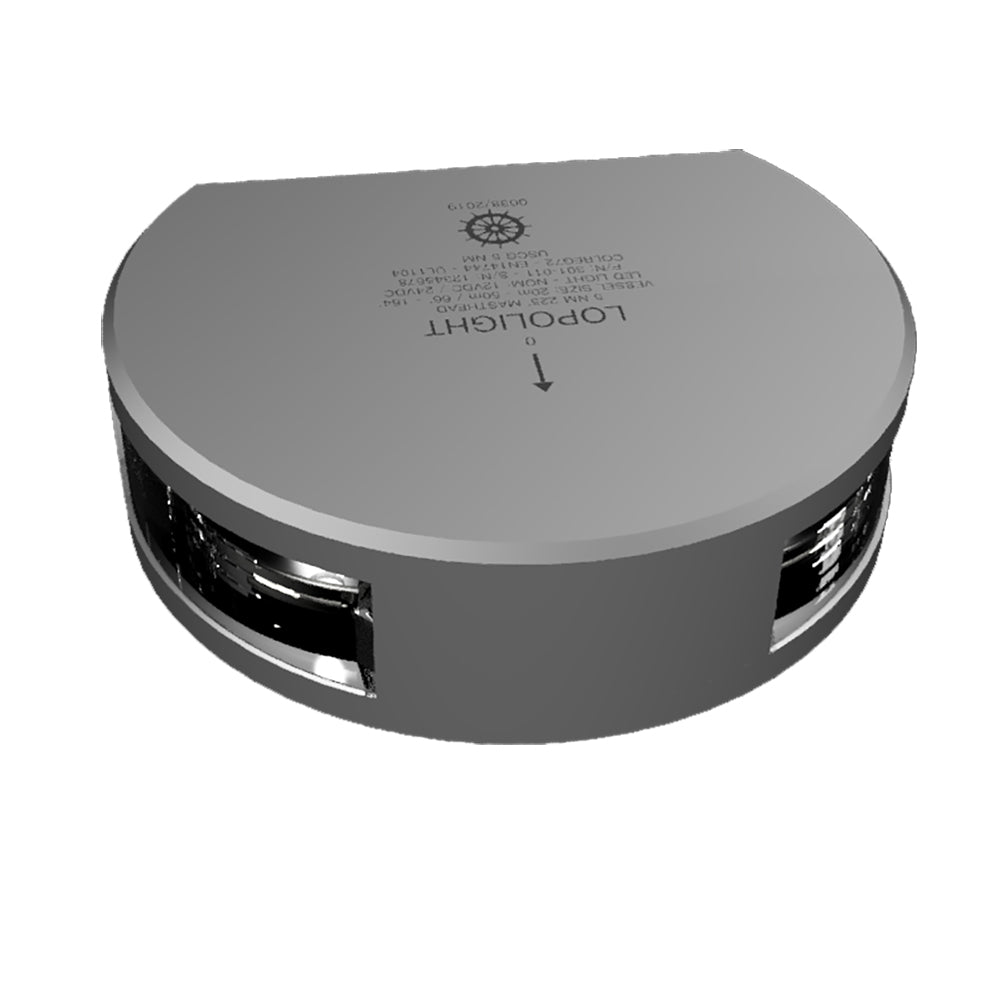 Lopolight Series 301011 Masthead Light 5NM Horizontal Mount White Silver Housing 301011