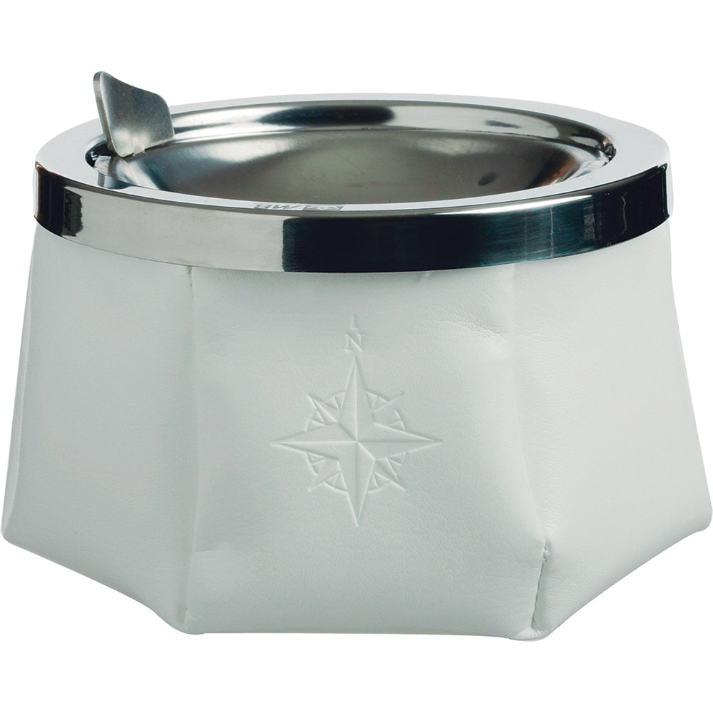 Marine Business Windproof Ashtray wLid White 30102