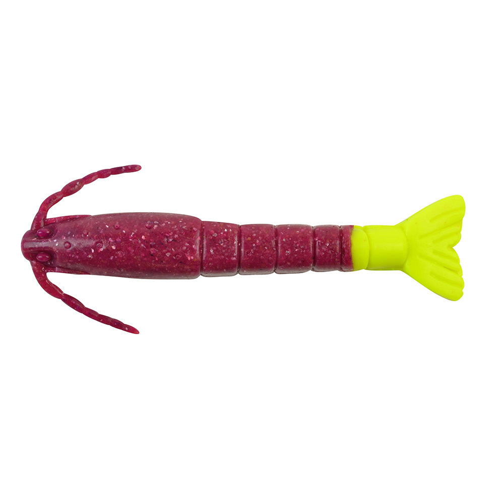 Berkley Gulp Saltwater Shrimp 3 Cajun PurpleChartreuse 1240003