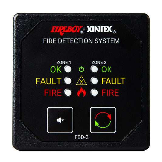 FireboyXintex Two Zone Detection  Alarm Panel  258 Display  1224V DC FBD2R