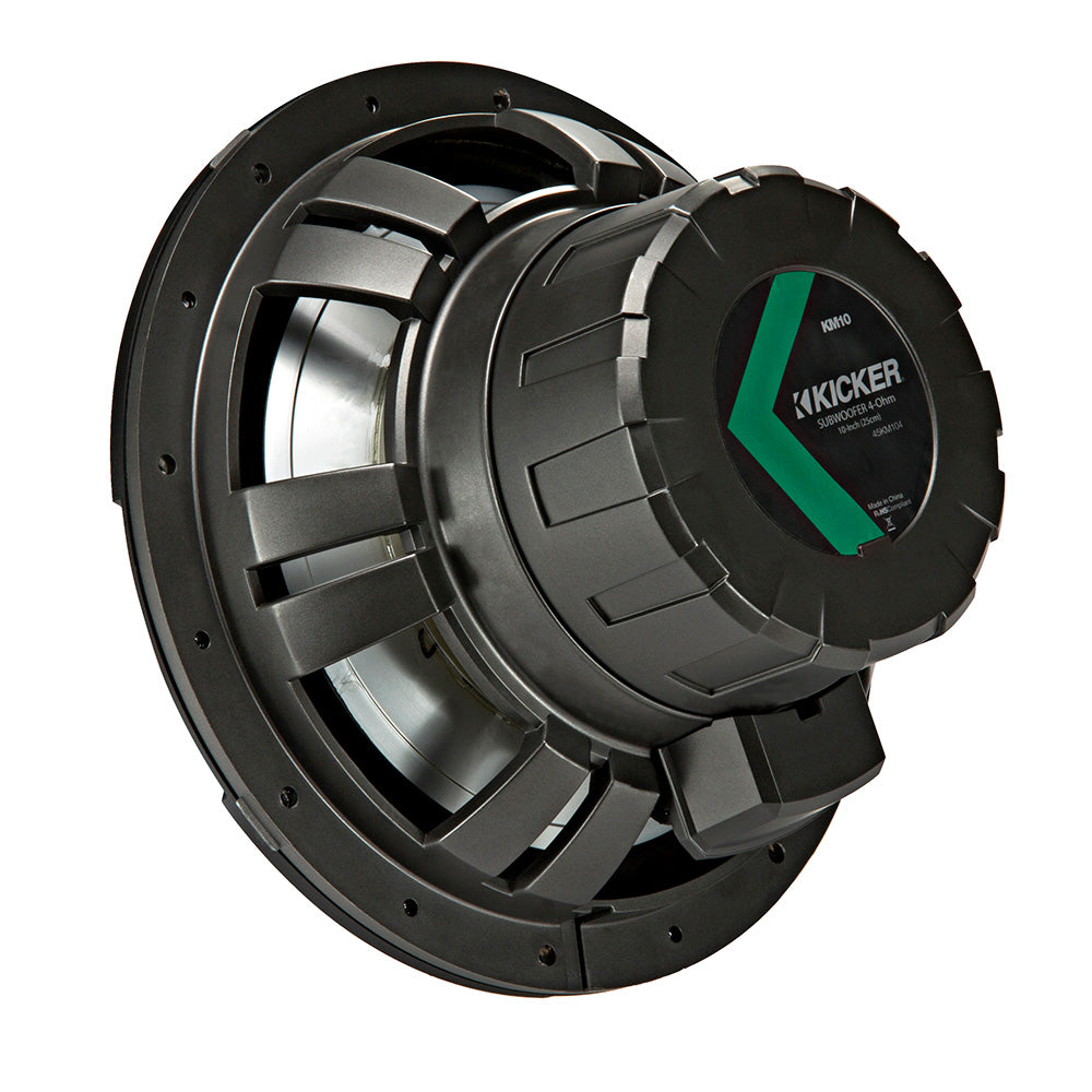 KICKER KMF10 10 WeatherProof Subwoofer for Freeair Applications  4Ohm 45KMF104