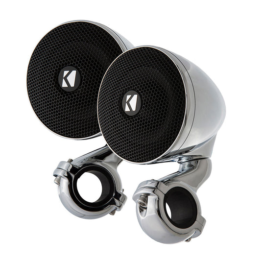 KICKER PSM 3 WeatherProof Mini Enclosed Speaker Pair  4Ohm Chrome 47PSM34