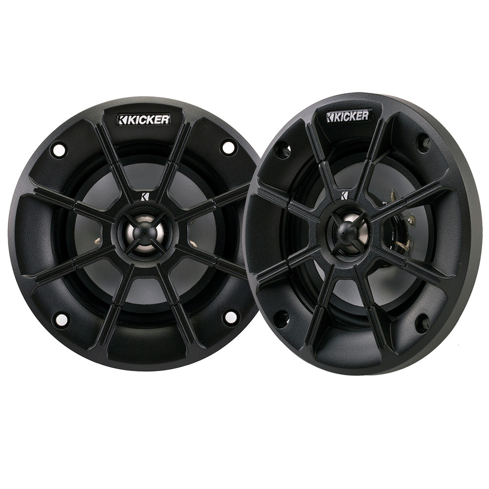 KICKER PS4 4 Powersports WeatherProof Coaxial Speakers  2Ohm Black 40PS42