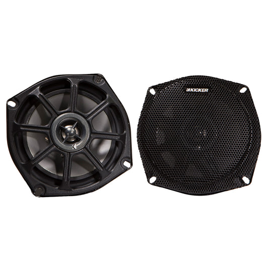 KICKER PS5250 525 WeatherResistant Coaxial Speakers fMotorcyclesATVs  2Ohm Black 10PS5250