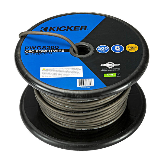 KICKER PWG8200 200 8AWG Power Wire  Grey 46PWG8200