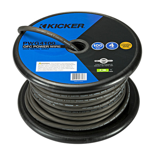 KICKER PWG4100 100 4AWG Power Wire  Grey 46PWG4100