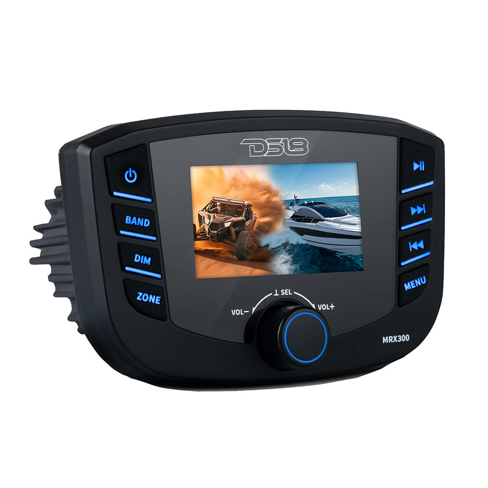 DS18 Marine Headunit TFT Screen  3 Zones  4V Output  Bluetooth  RDS 4x50 Watts MRX300