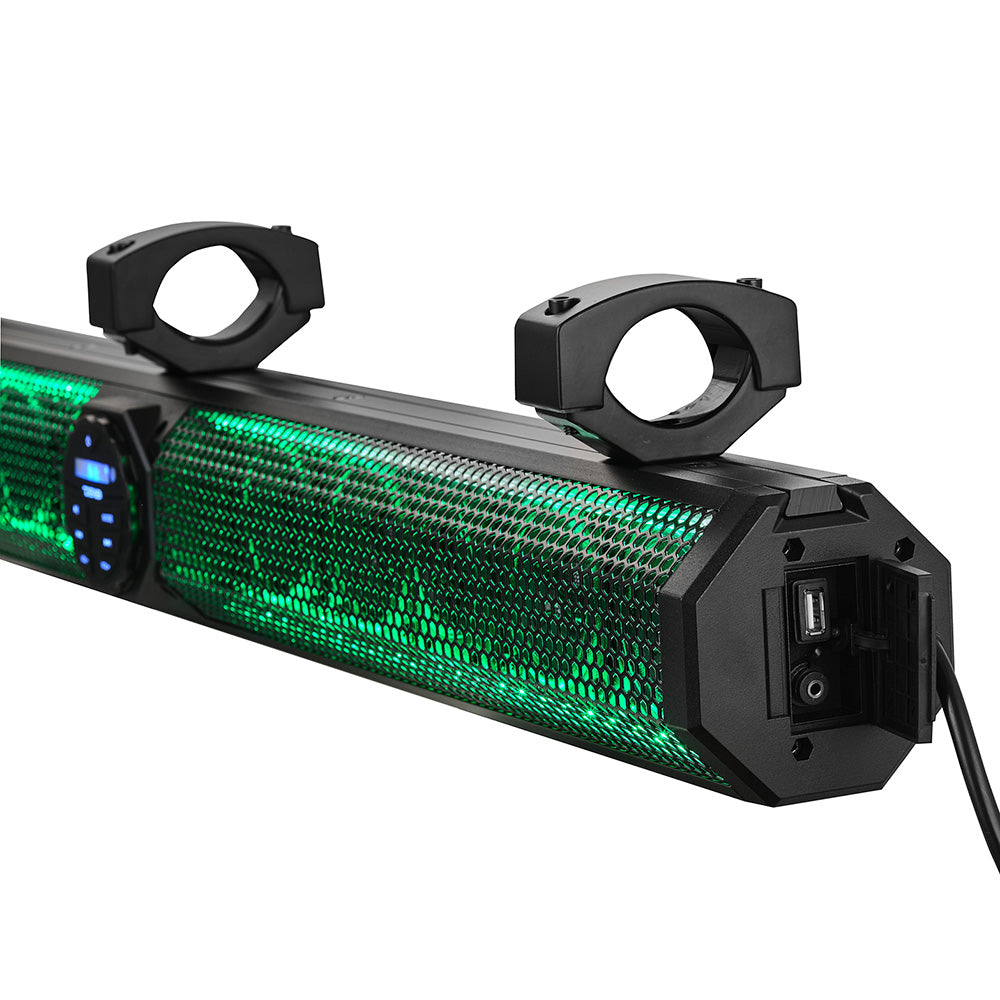 DS18 37 Marine Amplified Sound Bar wBluetooth 1200W w10 Speaker System  RGB LED SB37BTXRGB