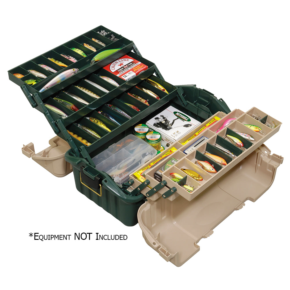 Plano Hip Roof Tackle Box w6Trays  GreenSandstone 861600