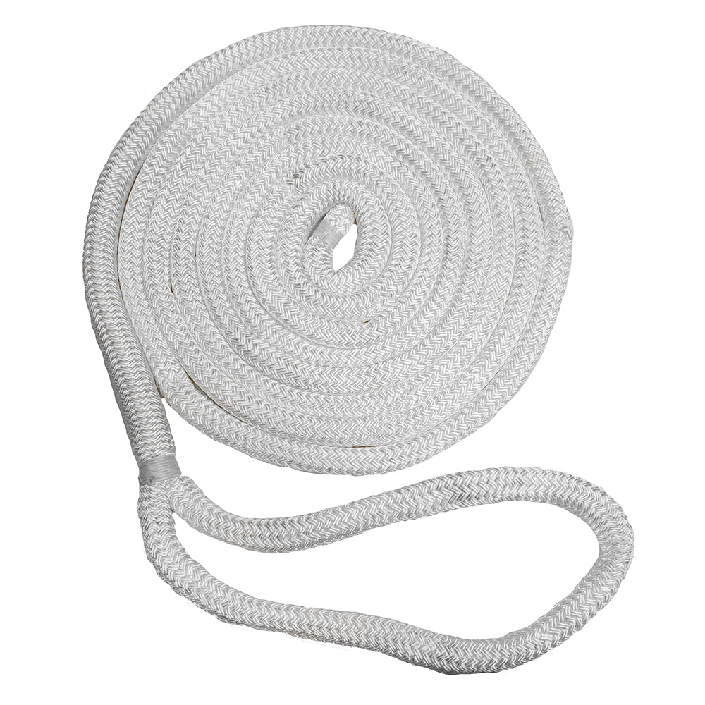 New England Ropes 58 Double Braid Dock Line  White  40 C50502000040