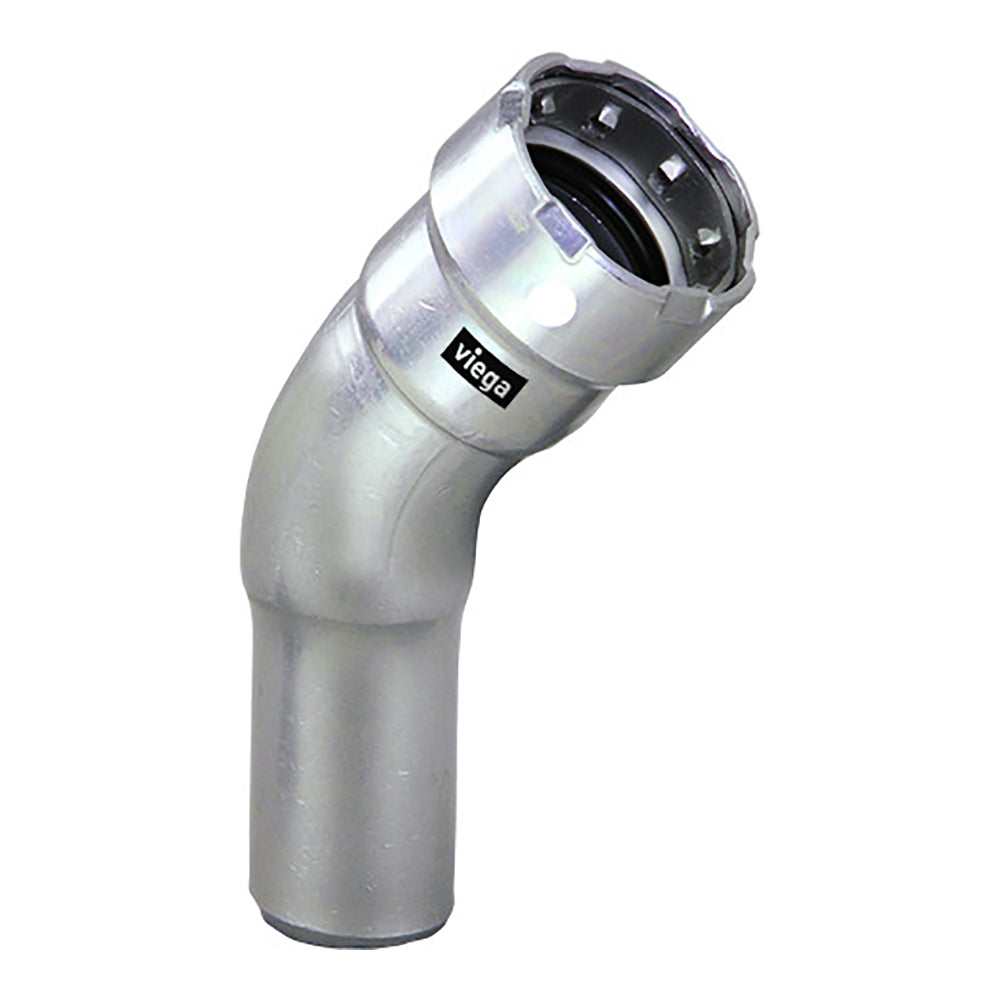 Viega MegaPress 34 45 Stainless Steel 304 Elbow Street  Press Connection  Smart Connect Technology 95085