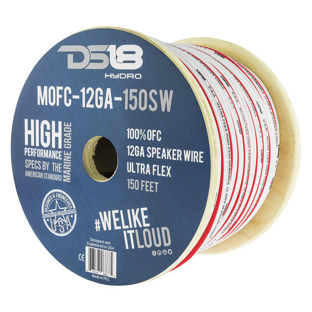 DS18 HYDRO Marine Grade OFC Speaker Wire 12 GA  150 Roll MOFC12GA150SW