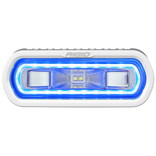 RIGID Industries SRL Series Marine Spreader Light  White Surface Mount  White Light wBlue Halo 51101