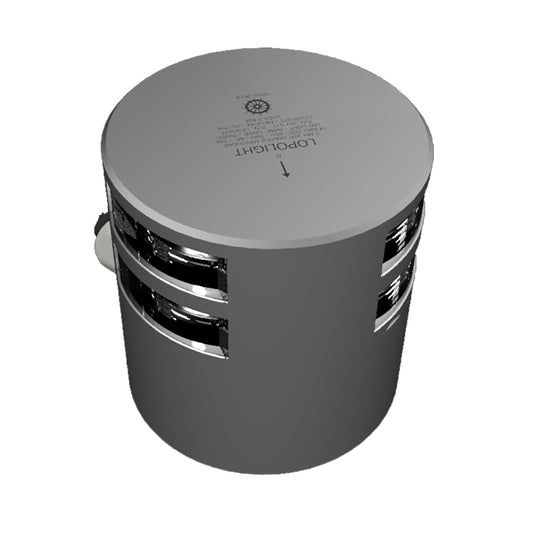Lopolight Series 301011  Double Stacked Masthead Light  5NM  Horizontal Mount  White  Silver Housing 301011KLST