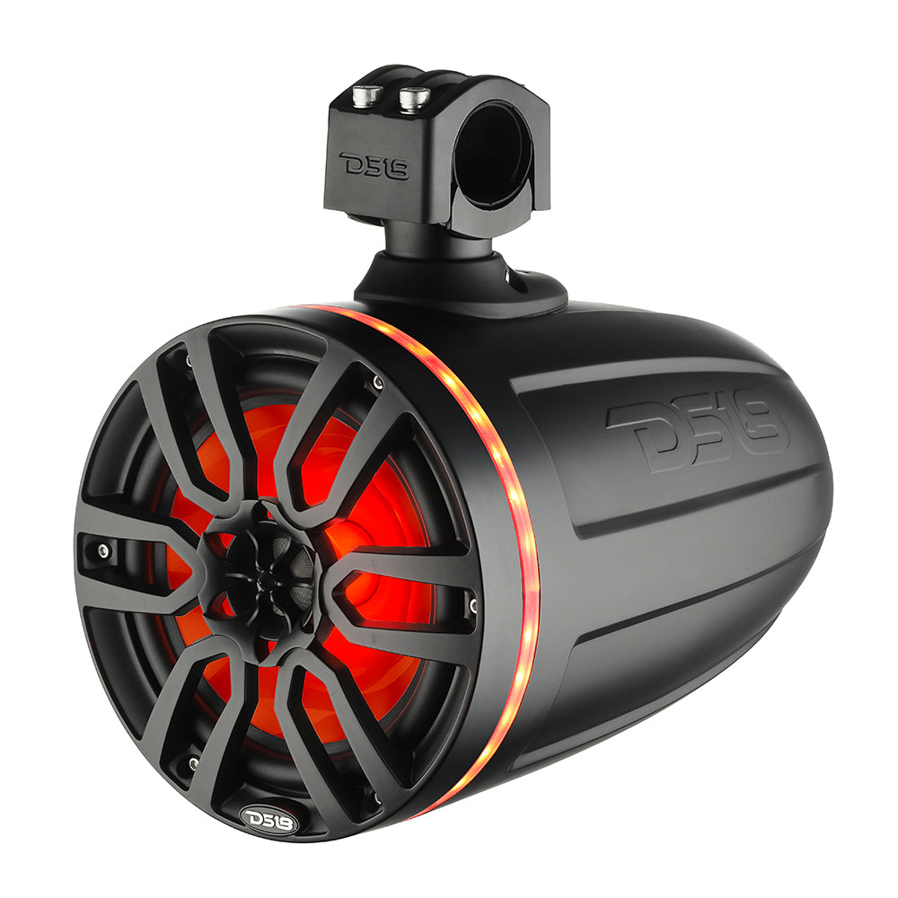DS18 X Series HYDRO 8 Wakeboard Pod Tower Speaker wRGB LED Light  375W  Matte Black NXLX8TPBK