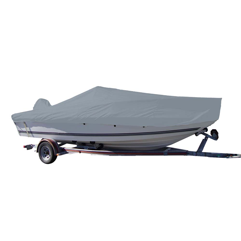 Carver SunDURA StyledtoFit Boat Cover f185 VHull Center Console Fishing Boat  Grey 70018S11