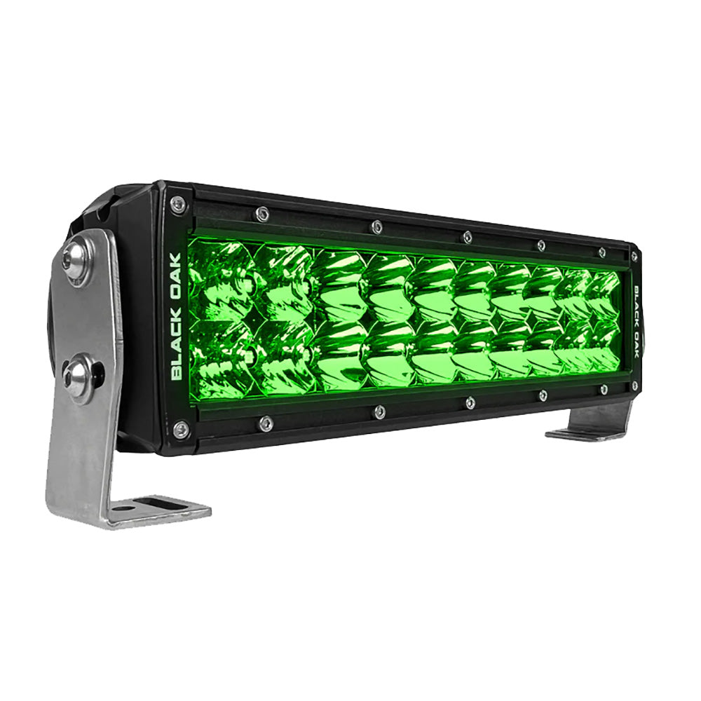 Black Oak 10 Green LED Hog Hunting Light Bar  Combo Optics  Black Housing  Pro Series 30 10GD3OS