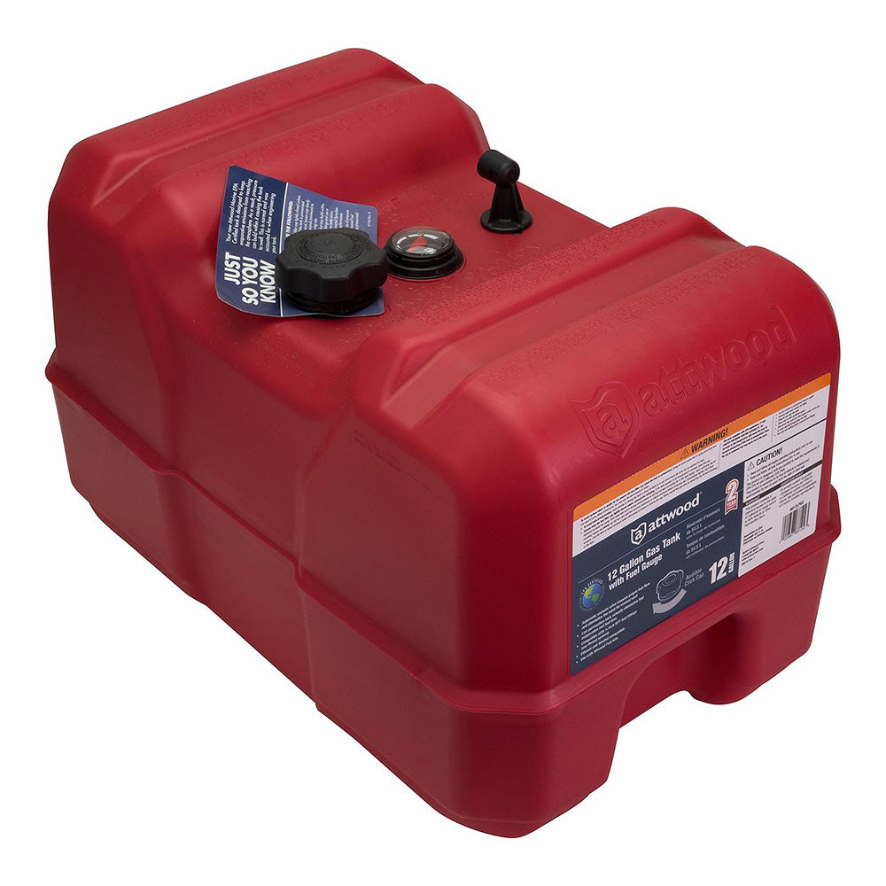 Attwood Portable Fuel Tank  12 Gallon wGauge 8812LPG2