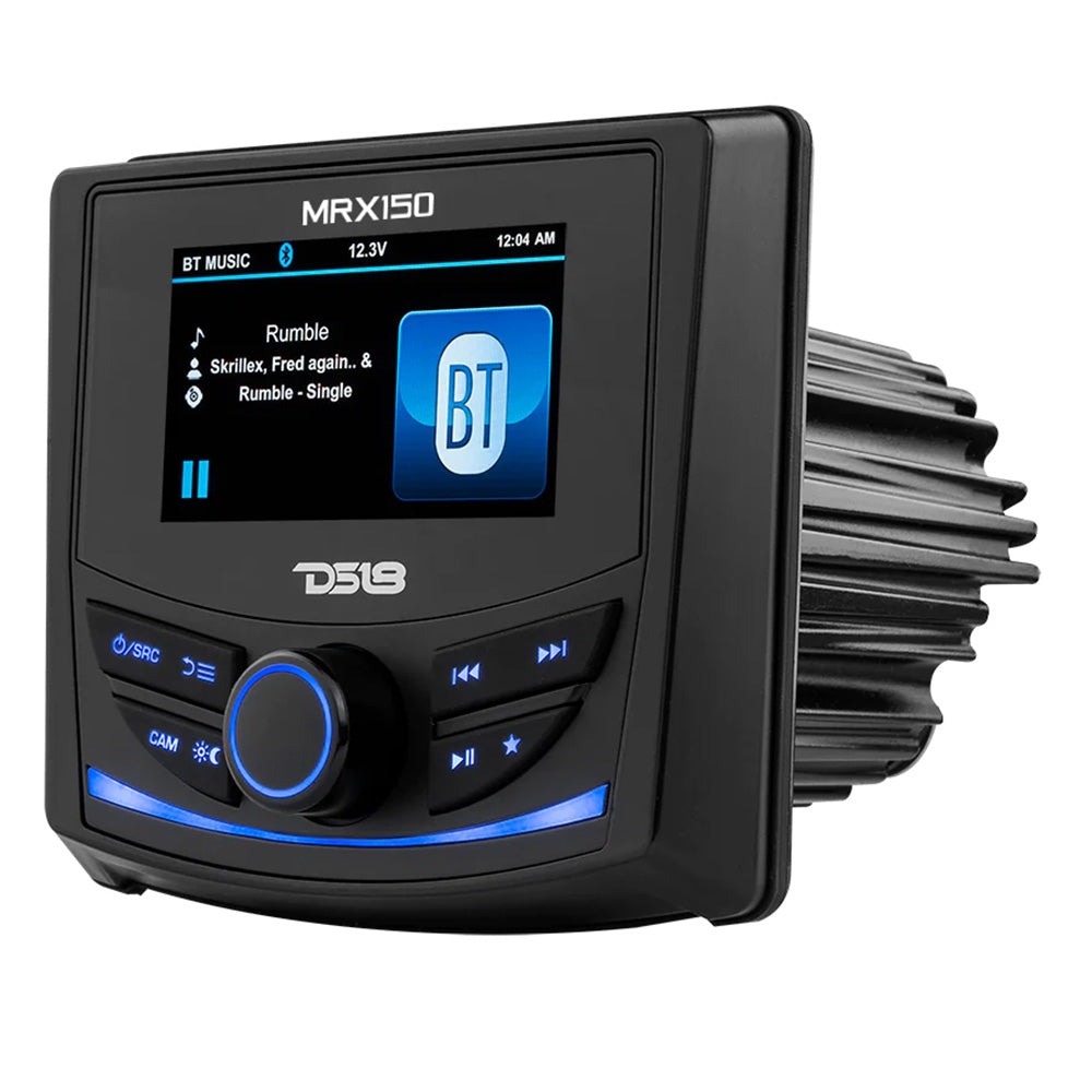 DS18 MRX150 2 Zone Marine  Powersports Head Unit w3 Color TFT Display  Bluetooth  4 x 40W MRX150
